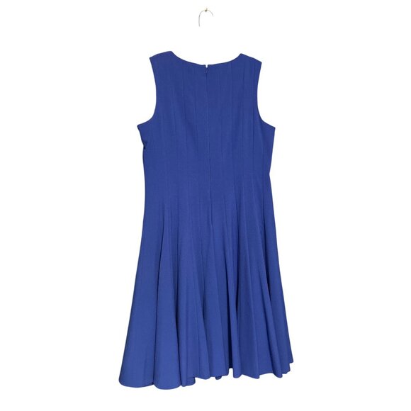 Calvin Klein Blue Sleeveless A-Line Dress 14W Polyester Blend - Picture 6 of 7